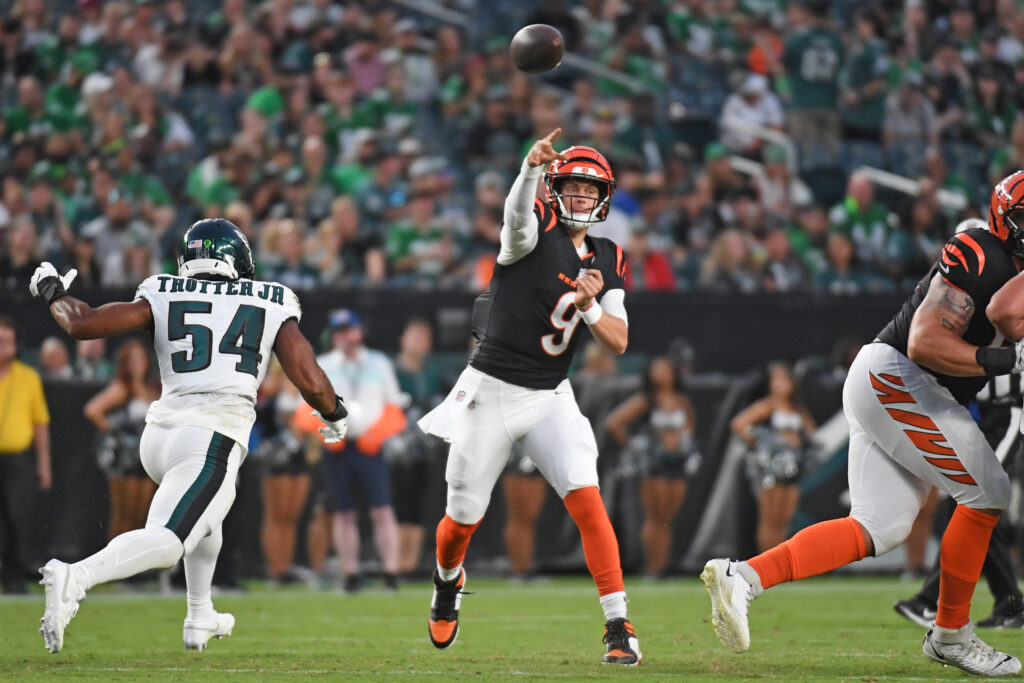 Bengals Quick Hits: Joe Burrow Impresses (9/10, 122 yds, 2 TDs), Ja’Marr Chase (TD) Flashes, Defense Crashes in 34-27 loss to Super Bowl Champ Eagles